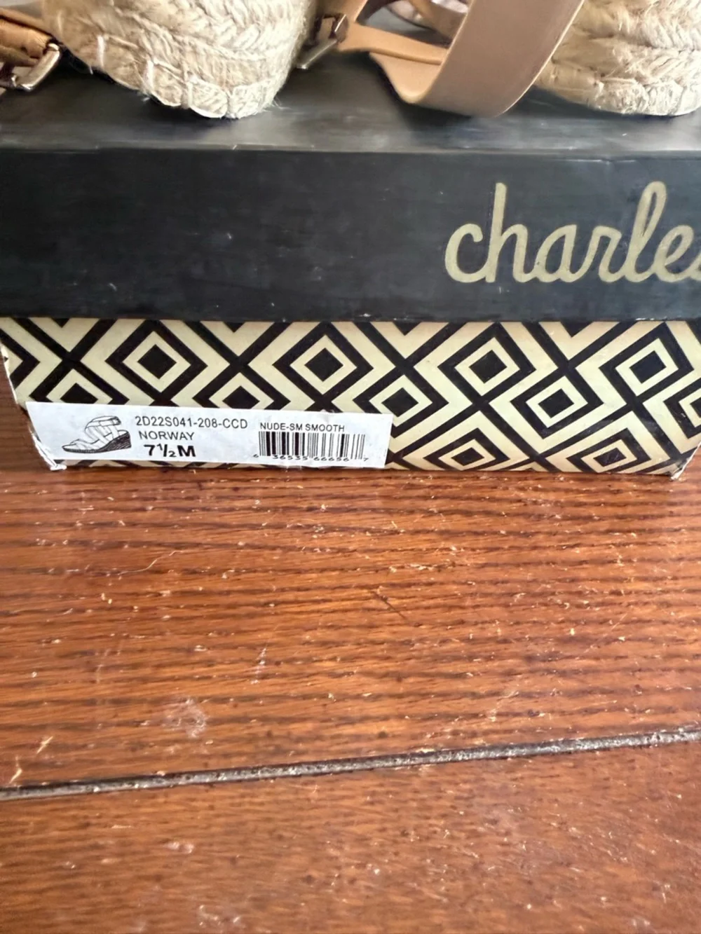 Charles‎ by Charles David Norway wedge sandals nude NEW
